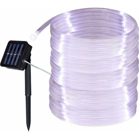 Guirlande lumineuse d'extérieur 12M 100 LED – Solaire étanche IP65 – 8 modes d'éclairage blanc chaud – Décoration jardin. patio. mariage (1/5)