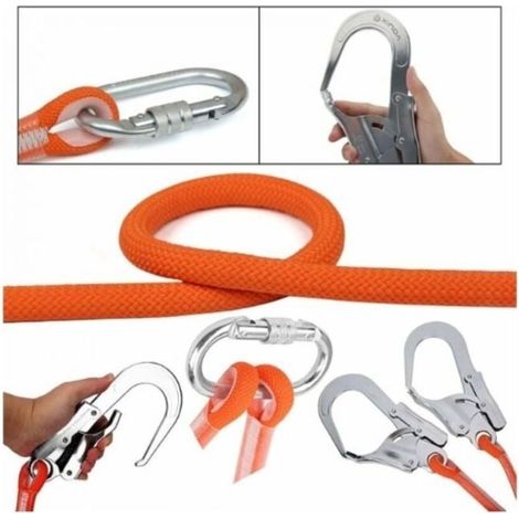 Longe de sécurité 1.6M - Harnais anti-chute avec crochet en acier - Résistante et confortable - Protection travail haute altitude - Alpinistes et travailleurs (1/4)