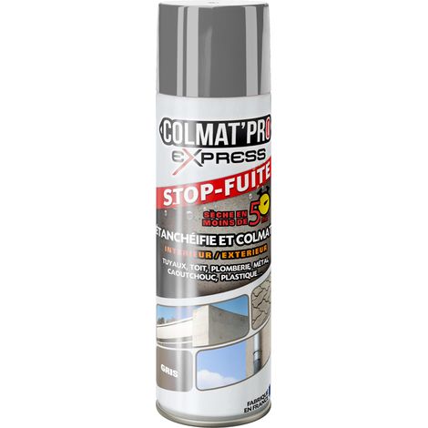Spray bitume colmat'pro express gris 300ml – Imperméabilisant pour zinc, acier, cuivre et plastiques – Stop rouille – Finition invisible – Passat