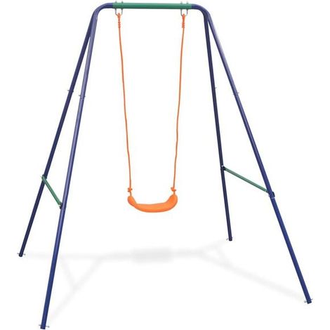 Équipement de jeu extérieur : Barre de retournement 125 cm Acier Rouge jeu extérieur enfant, aire de jeu jardin, balançoire enfant , pour jardin, usage domestique , enfant 3-8 ans (1/5)