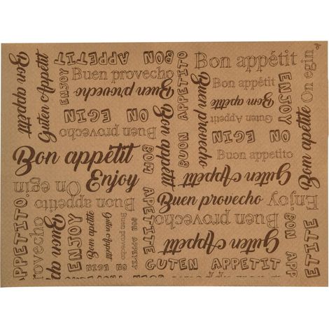 Nappe individuelle en papier kraft "enjoy" 30 x 40 cm - 1000 unités - Betik