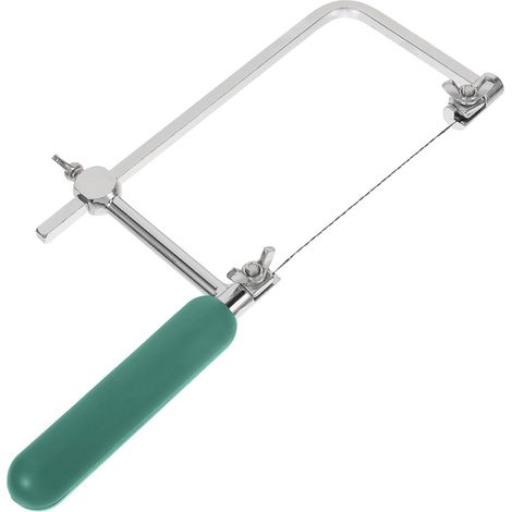 Scie à Archet Réglable de Bijoutier en U, Mini Scie à Bijoux pour DIY  Bois et Métal, Verte, Légère et Polyvalente, Adaptée aux Modèles Réduits Travaux de Fretwork (1/5)