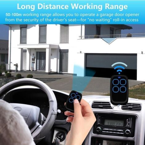 NALOOKAMIC 2PCSTélécommande portail universelle 4 en 1, télécommande rolling code universel multifréquence de 250 à 913 mhz. Radiocommande portail programmable version mise à jour avec liste de compat