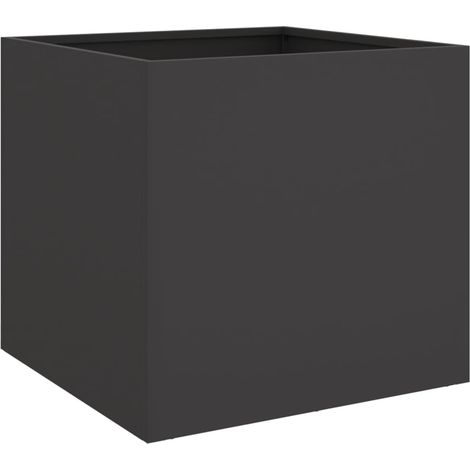 Planters 2 pcs Black 42x40x39 cm Steel vidaXL