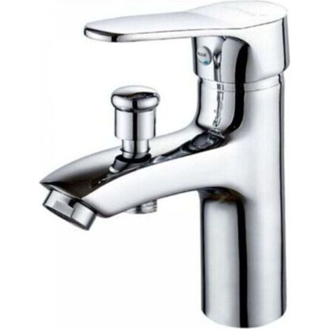 Aiperq Badewannenarmatur, Einloch-Doppelarmatur für Warm- und Kaltwasser, Duschmischer aus Aluminiumlegierung, Duscharmatur für Badezimmer (1/5)