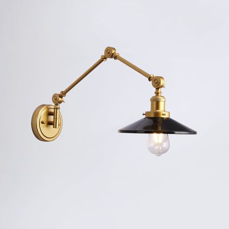 Aplique De Pared Vintage Orientable "Wallen" - Negro