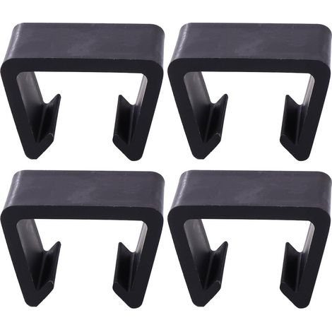 Clips pour canapé d'angle Veemoon, lot de 4, en plastique noir (1/5)
