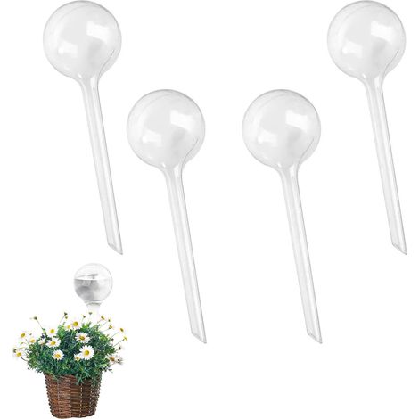 Lot de 4 Globe d'arrosage Automatique Boules d'Irrigation pour Plante Transparent Distributeur Eau Plantes pour l'Intérieur l'Extérieur (1/5)
