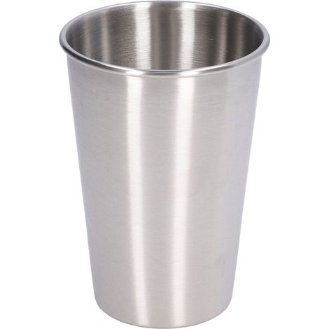 500ML gobelet en acier inoxydable avec couvercle, tasse unie pour bière, boisson, usage extérieur, couleur métal (1/5)