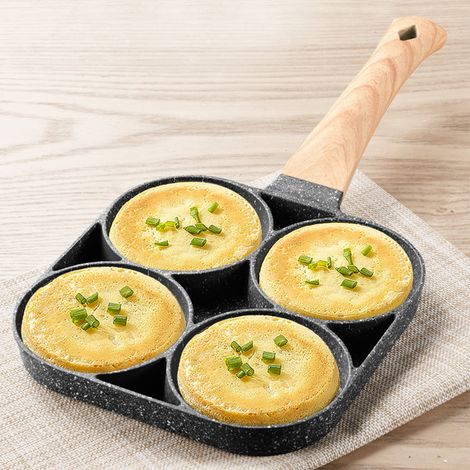 4-Tassen-Pfannkuchenpfanne, Gas- und Induktionsherd, Universal, Medizinprodukt, Antihaft-Eierpfanne, für die Küche (1/5)