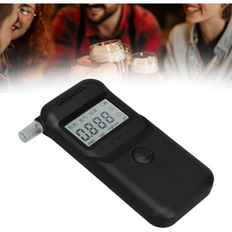 Tragbares Alkoholtestgerät mit austauschbaren Batterien, professionelles Präzisions-Alkoholtestgerät mit LCD-Digitalanzeige, englischer Anzeige, englischen Sprachansagen und 4 Einheitenumschaltoptione (1/5)