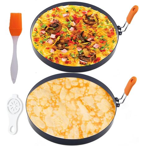Cercle à omelette rond en acier inoxydable, antiadhésif, pour toasts. (1/5)