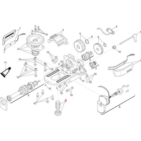 faac pièce détachée arbre cannelé et douille s2500i 63003383 (1/3)