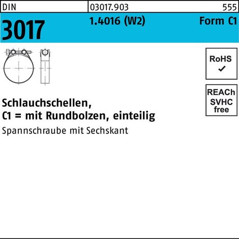 DIN 3017 1.4016 C1 37- 40/18 -W2 Schraube galvanisch verzinkt S 50 Stk (1/2)
