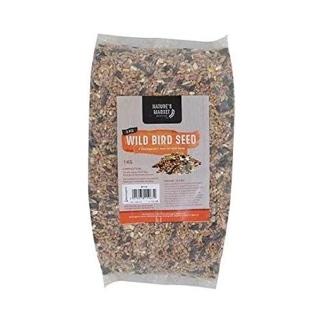 Bird Seed 1kg for Bird Feeders Feeding Stations Natures Market King Fisher Bird Seed, 1 kg (1/2)