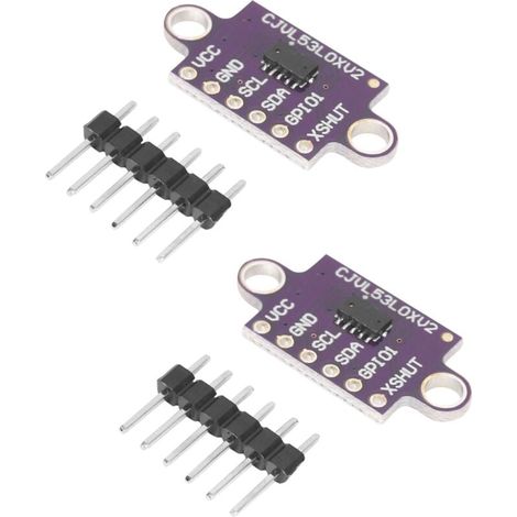 Deux Modules Capteur de Distance Laser ToF 940nm avec Interface I2C Compatible Arduino (1/4)