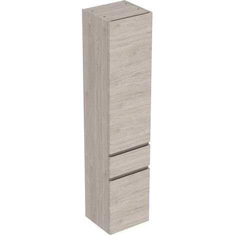GE Renova Plan Armoire haute avec 2 portes et 1 tiroir, 39x180x36cm, Noyer très clair (1/2)