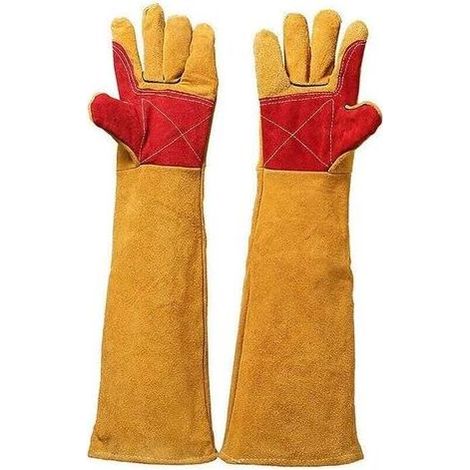 Gants De Manipulation d'animaux, Gants De Animaux Anti-Morsure, Gants De Protection pour Animaux De Compagnie pour Chien Chat Manipulation d'oiseaux Faucon Reptile 45CM FDC (1/5)