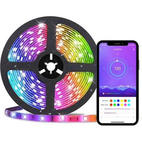 LED-Lichtleiste für TV-Hintergrundbeleuchtung mit Smartphone-App-Steuerung und USB-Stromversorgung, 5V (1/5)