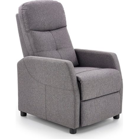 Sillón reclinable Houston 597, Gris oscuro, 76x64x84cm, Tapiz