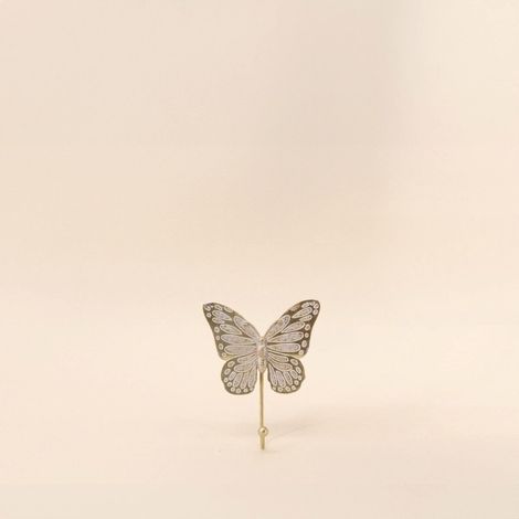 Patère forme papillon doré 11x13cm