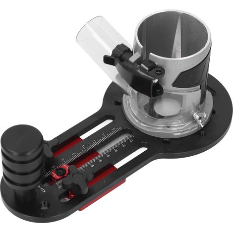 Repère rainurage défonceuse aluminium réglable bordure 100mm support guidage bois pour défonceuse 65mm (1/5)