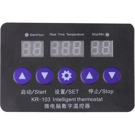 Digitaler Temperaturregler, 12 V, 10 A, -55–120 °C, 2200 W, 3-Modus-Thermostat-Steuerschalter für Gewächshaus-Inkubator (1/5)