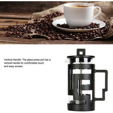 CAFEDE KONA French-Press-Kaffeemaschine, Glaskanne, 350 ml, schwarz (1/5)