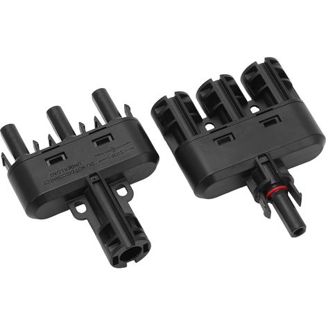 T-förmiger 4-poliger Solarstecker, IP68 wasserdicht, Paralleladapter-Splitter 1 auf 3 für den Außenbereich (1/5)