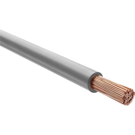 HELU KABEL H07Z-K 90°C 1X16mm² GY (grau) Einzelader halogenfrei grau AD 8,4mm Nennspannung Uo/U 450V/750V - 1 Meter