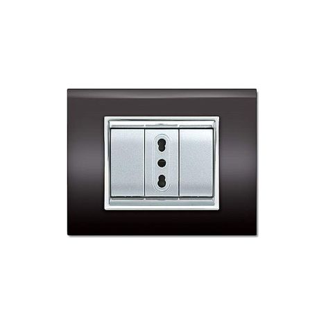 Placca Newprestige 7 Moduli Nero ( ELETTROCANALI cod. ECL3087N )