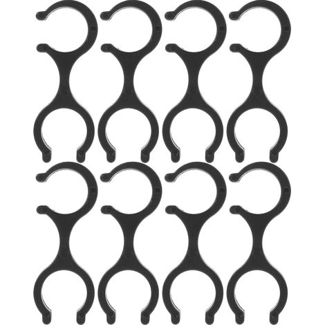 Lot De 8 Clips pour Canne De Marche avec Siège Pliable Et Léger Pince pour Canne De Marche Pliable Accessoires De Marche Noir (1/5)