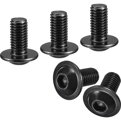 25 Pcs Vis À Tête Bombée À Embout Hexagonal M10x20mm (Noir) (1/5)