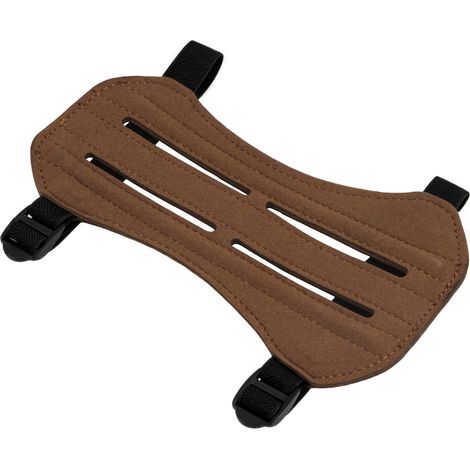 Armguard de Tir à l'arc en Cuir avec 2 Boucles de Sangle (1/5)