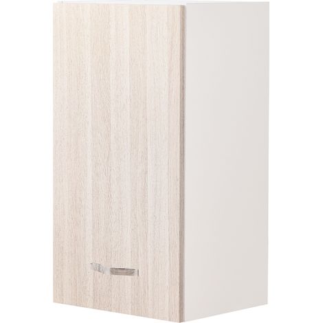 Pensile da Cucina Armadio Sospeso da Parete in Legno Design Minimal Colore Olmo (1/5)