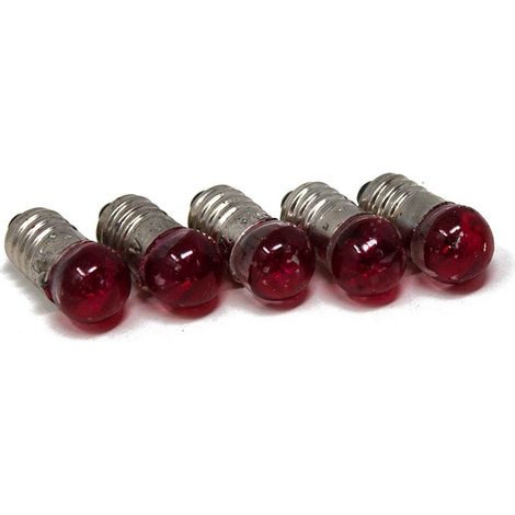 Lampadine con Luce Rossa Set 5 Pezzi E10 3,5 V -11601 (1/4)
