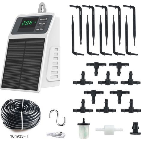 Système d'arrosage automatique à énergie solaire, système d'irrigation goutte à goutte programmé, dispositif d'arrosage automatique (1/5)
