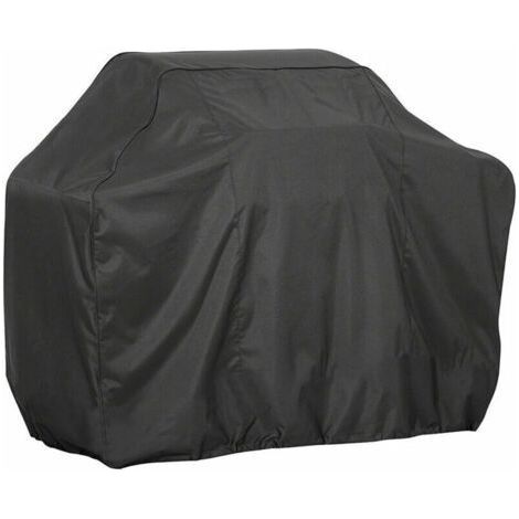 Barbecue and plancha cover,The grill cover is made of 210D fabric, black silver plated, waterproof, durable, tear-proof and dustproof, suitable for barbecue, gas grill (1/5)