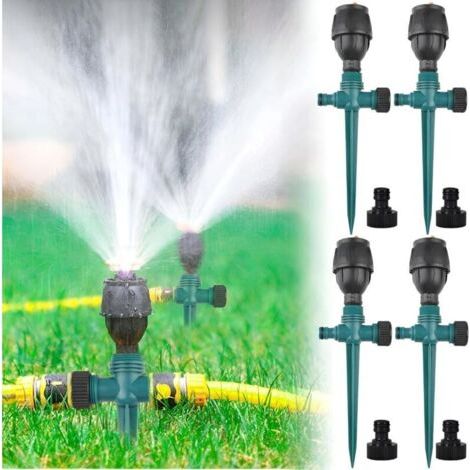 Lot de 4 arroseurs de jardin - Arroseurs à 360° - Petit jardin - Arroseur automatique pour jardin-AquaForge (1/5)