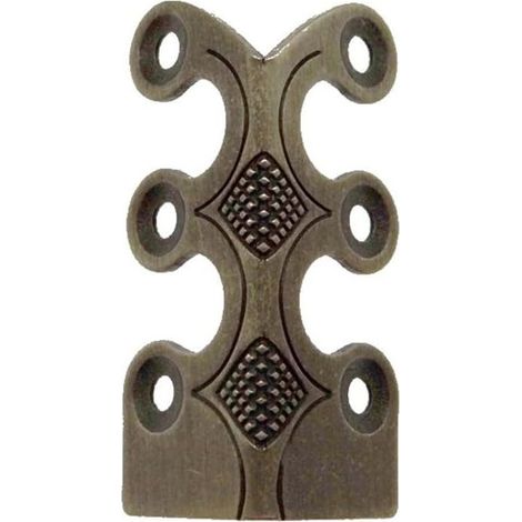 (bronze) Lot de 6 protections d'angle pour plinthe en fer, protection d'angle vintage en métal (1/5)