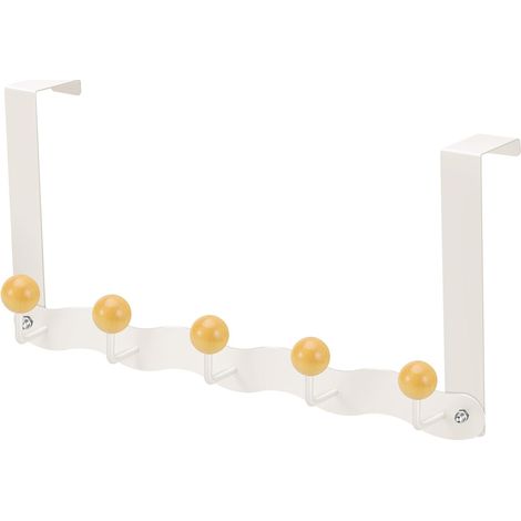 Capa Colgante - Soporte de Pared sin Taladrar - Sistema Deslizante - Ganchos de Madera de Loto - Capacidad 5 kg por Gancho - 5 Unidades (1/5)