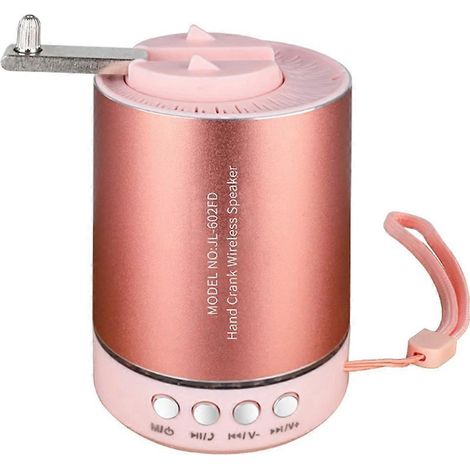 Handkurbel-Bluetooth-Lautsprecher für Outdoor-Camping, rosa (wie abgebildet) (1/5)