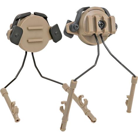 Taktischer Headset-Adapter mit ARC-Halterung für linke und rechte Ohrhörer, braun (1/5)