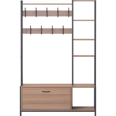 Mobile da ingresso 182x120 cm in noce e nero MANTI