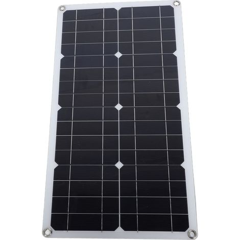 Kit panneau solaire 100W étanche IP67 avec contrôleur DC 12V/24V 20A, panneau solaire portable pour camping-car, caravane et véhicule (1/5)