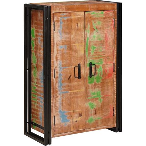 Buffet,Highboard avec portes Marron Bois Recyclé Massif et Métal CFW371097 (1/5)