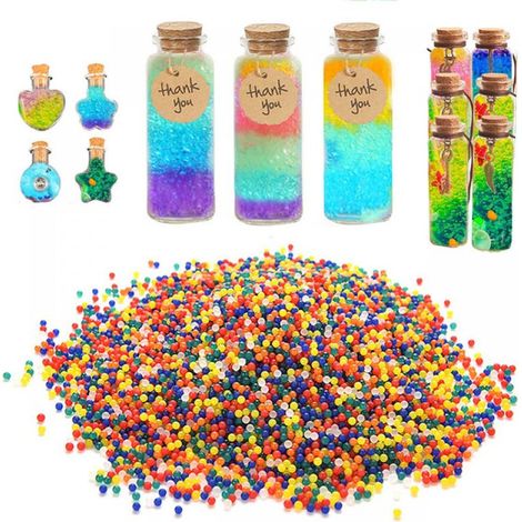 4000 cristaux d'eau de 0,9 à 1 cm - Perles d'eau - multicolores (1/5)