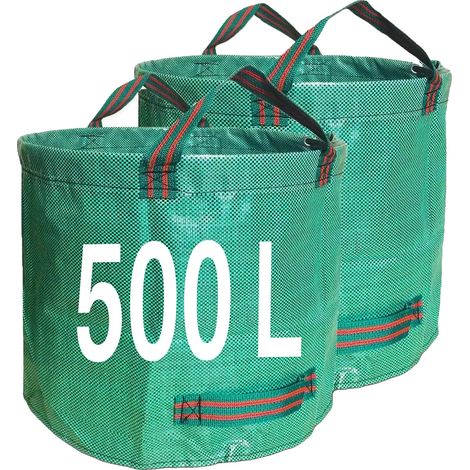 Sacs à feuilles de jardin, construction robuste, design réutilisable, 500L2PCS (1/2)