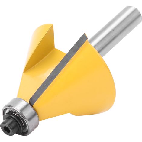Fraise à chanfreiner et biseauter à queue de 8 mm avec roulement pour le travail du bois, angle de 30° (1/5)