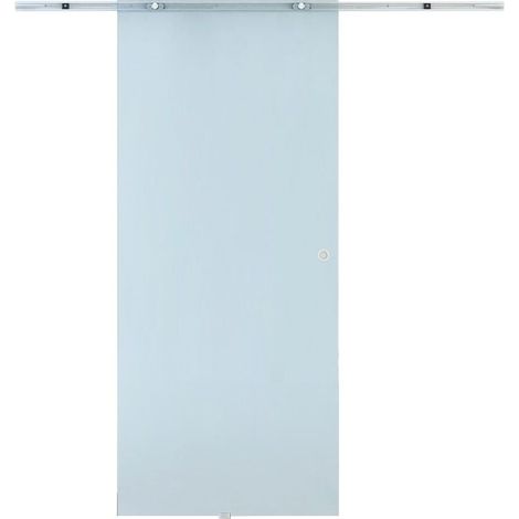 Porte coulissante en verre satiné 8 mm avec rail aluminium - 775/900/1025x2050 mm (1/5)